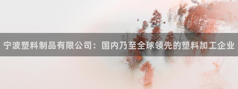 太阳集团城welcome：宁波塑料制品有限公司：国内乃至全球