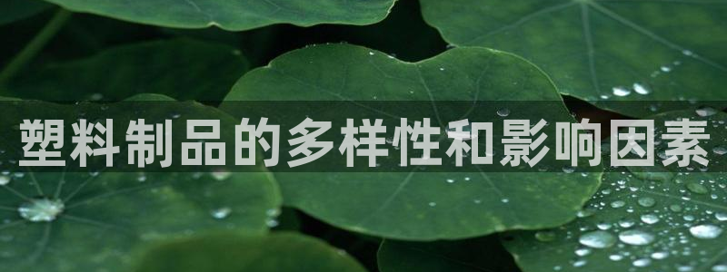 15vip太阳集团官网：塑料制品的多样性和影响因素